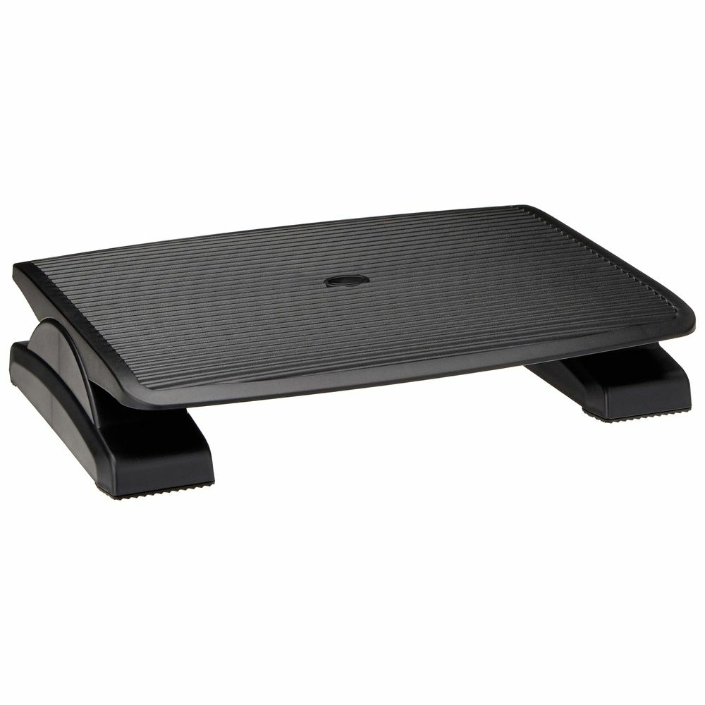 Fótskemill Hjh skrifstofuborðs, Piedino Stripe svartur, hallanlegir, B-flokks