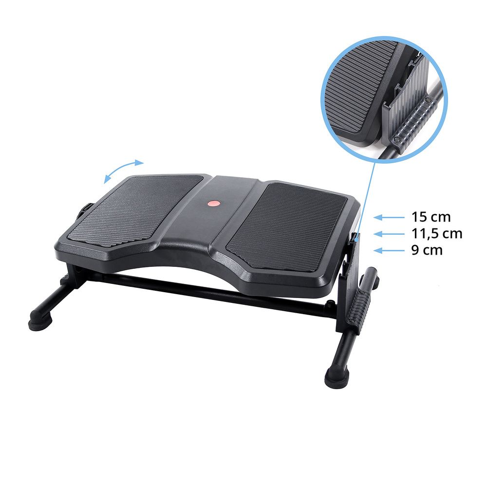 B-stock Hjh Office footrest/foot support Podi II, height-adjustable, plastic, black