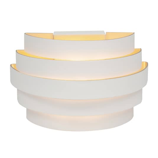 B-Ware High Light Wandleuchte Scudo Wandlampe Lampe Leuchte Wohnzimmer Aluminium Weiß