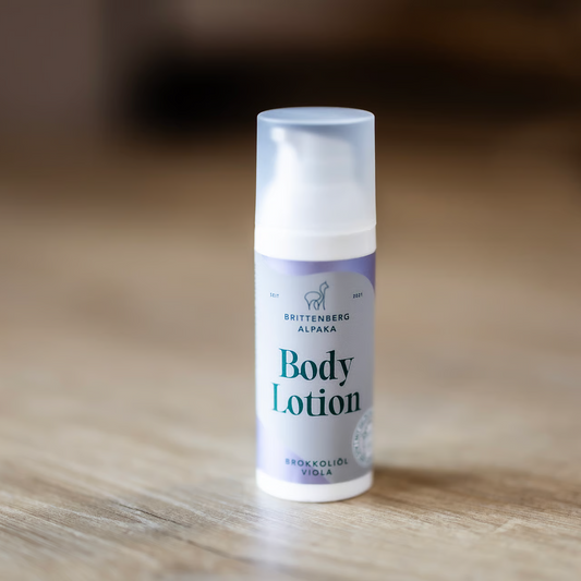 Brittenberg Alpaca Body Lotion - Broccoli Oil &amp; Viola - with keratin from alpaca wool