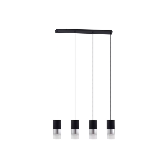 B-stock Lindby hanging light Svante hanging lamp ceiling light lamp 4 bulbs black glass197