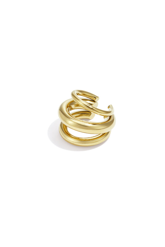 Edelstahl Ohr Manschetten Linien Daily Simple Serie Damenschmuck