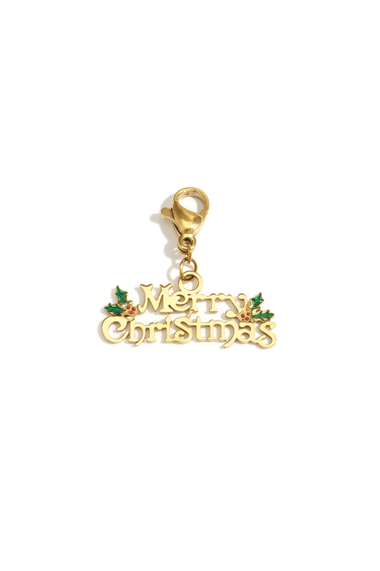 Edelstahl Schmuck Charms Brief Casual Weihnachten Einfache Serie frauen schmuck