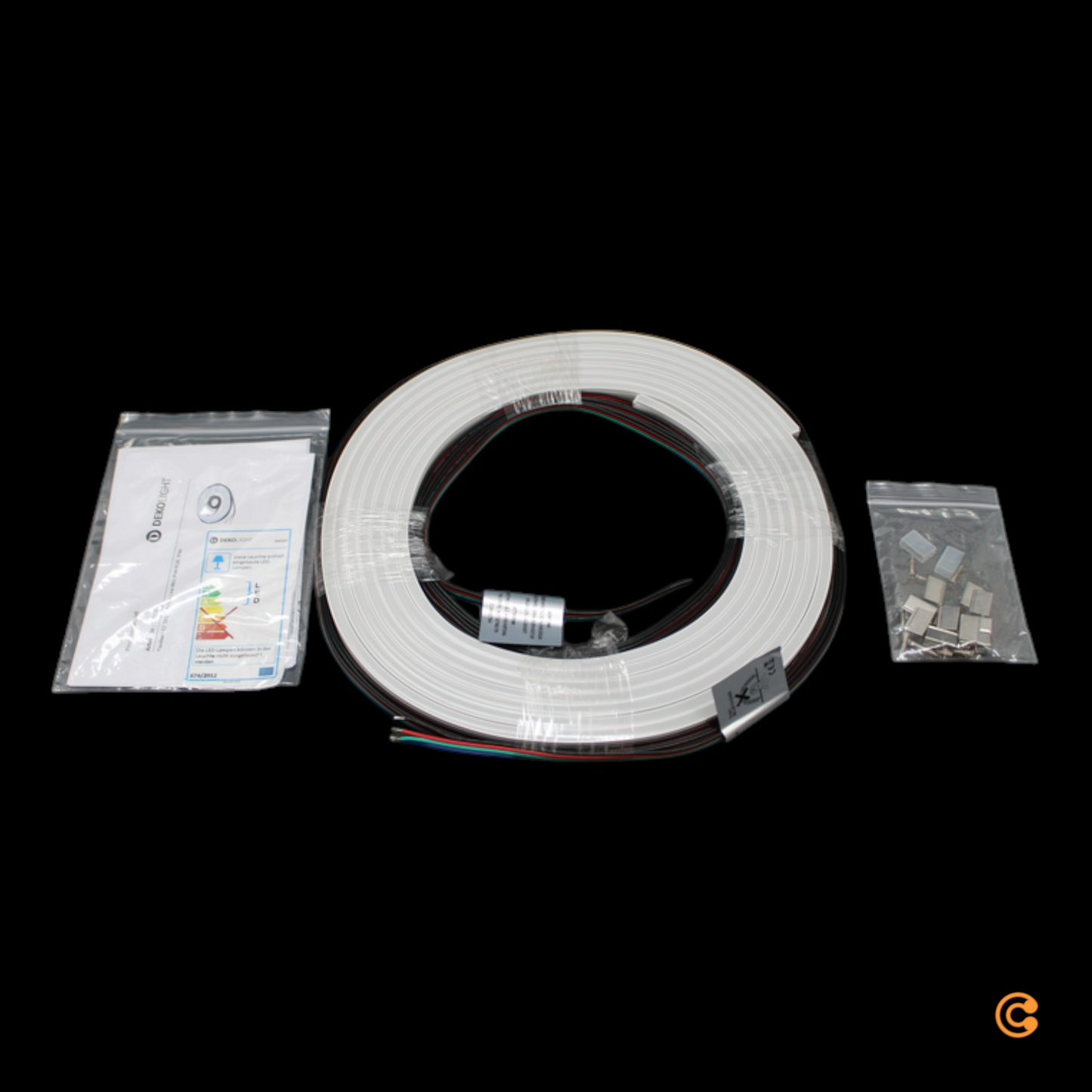 B-flokks skreytingarljósarönd með LED-stripi, ljósasería, D Flex Line Mini hliðarsýn RGB IP44 