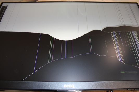 BenQ LED skjár á lager, borðtölva, 60,5 cm (23,8 tommur), gallaður vara, skemmdir á skjá.