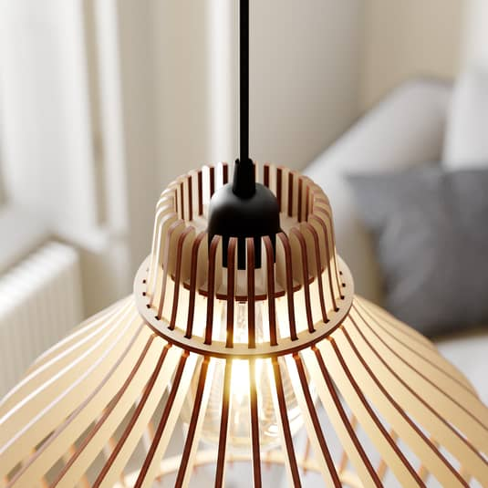 B-stock Euluna hanging light barrel hanging lamp lamp light E27 single-bulb ø 38 cm 