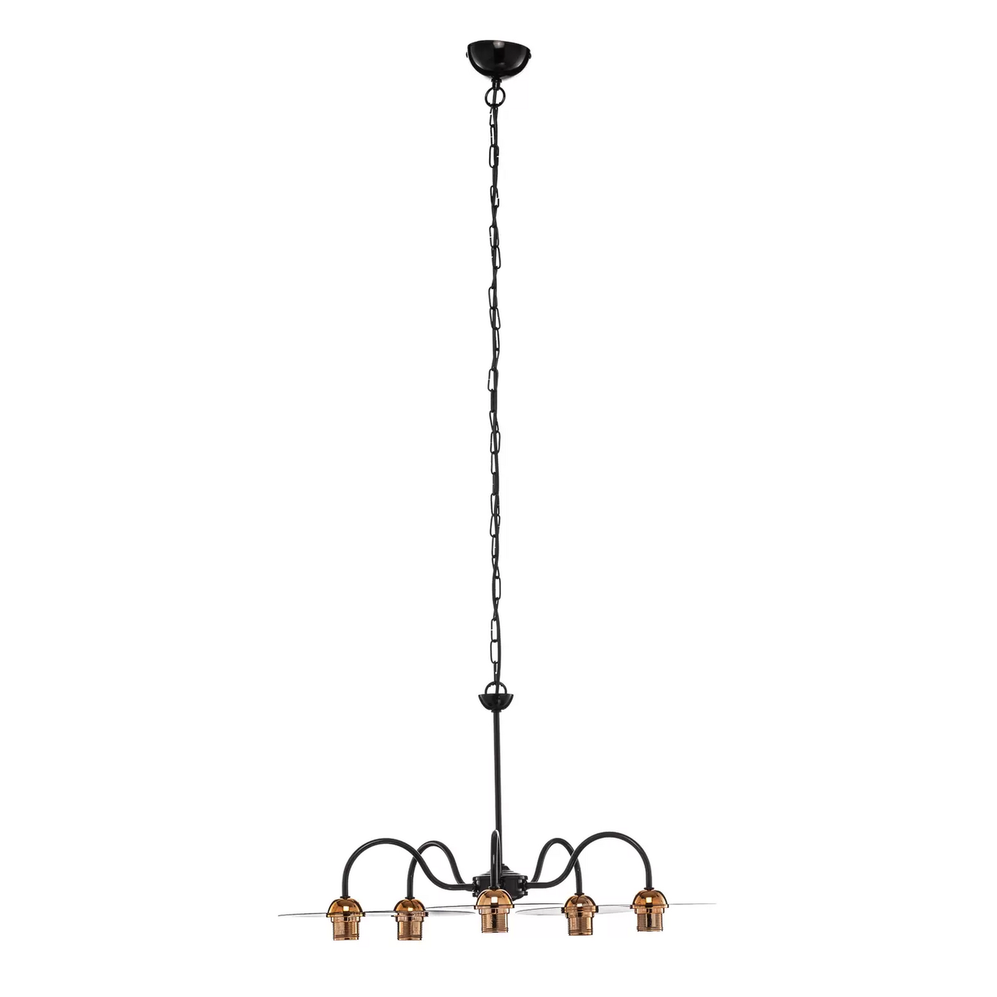 B-stock hanging light Yorik five-bulb black/copper hanging lamp lamp light E27
