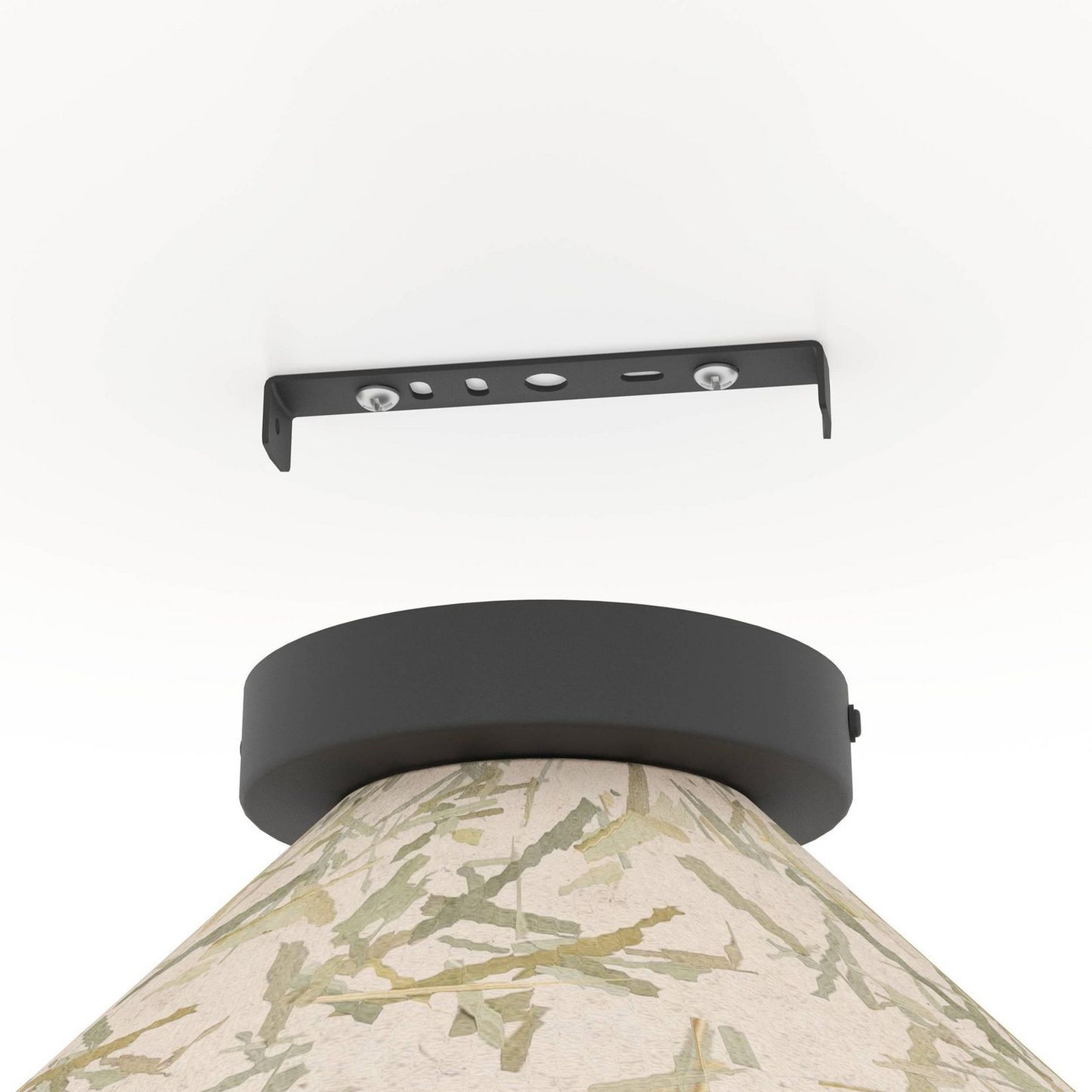 Eglo Oxpark loftljós í B-flokki, ø 42 cm, grænt, hvítt, svart efnislampa, ljós, kastljós