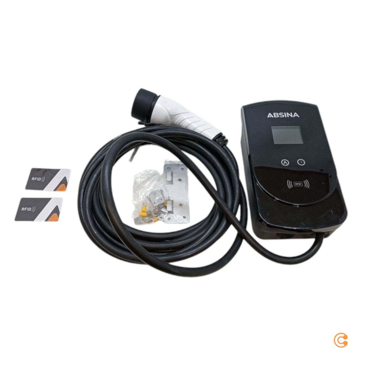 Absina Wallbox Type 2 Mode 3 16 A 11 KW RFID hleðslusnúra hleðslubox fyrir rafbíl