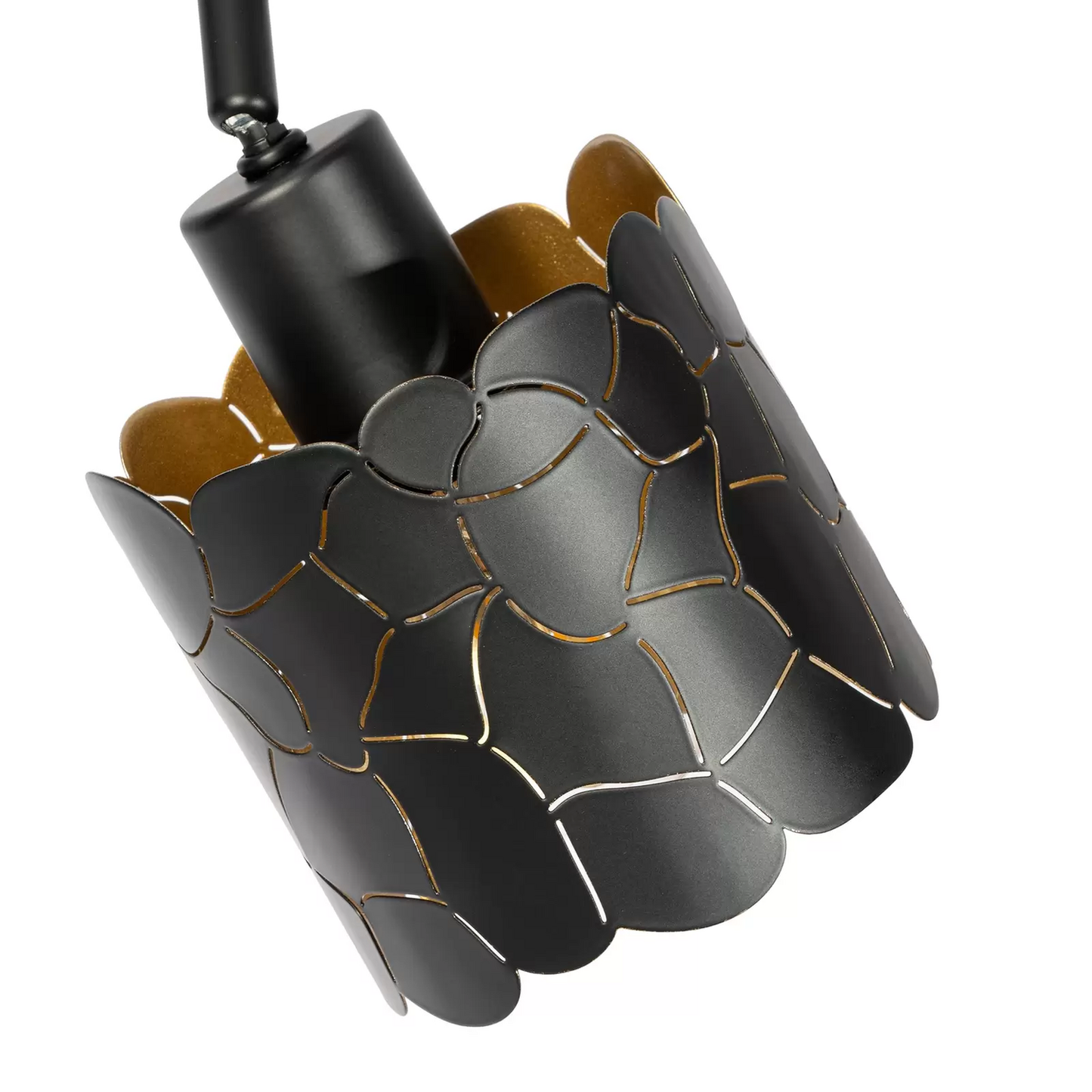 B-flokks Lindby loftljós Aralena svartgull að lengd 70 cm loftlampi