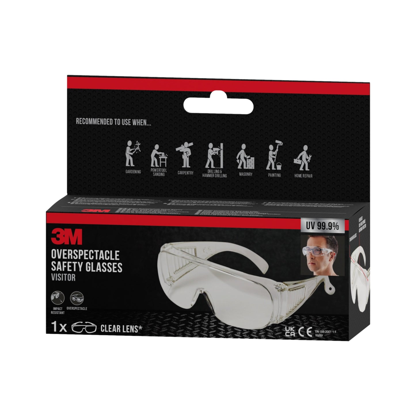 3M™ Visitor Überbrille, Klarsichtscheibe | Packung (1 Stück)