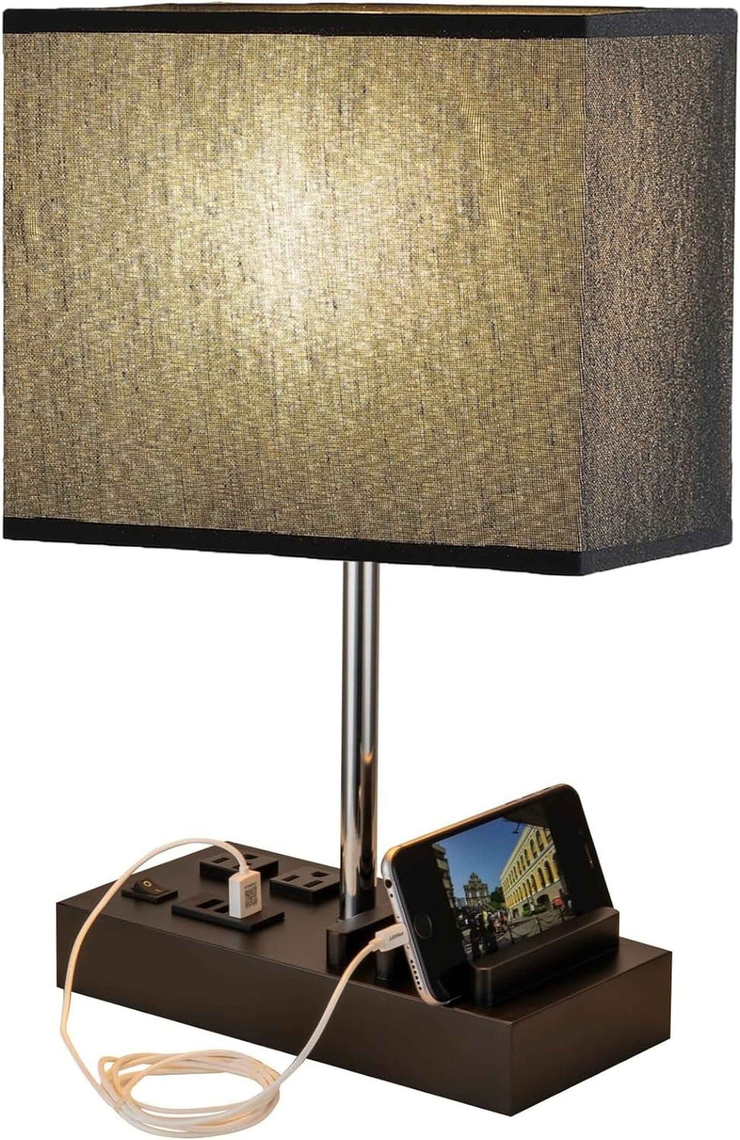 Multi-Functional USB Table Lamp with Charging Ports & Phone Stand