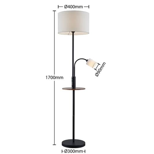B-Ware Lindby Aovan Stehlampe Stehleuchte Lampe Leuchte Licht Ablage Und Usb Schwarz210