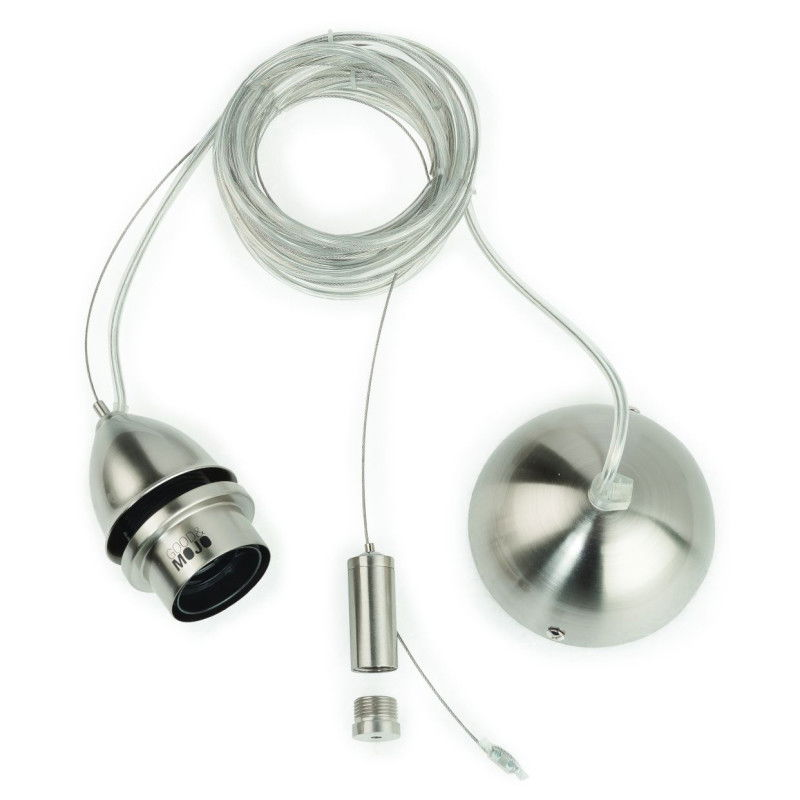 B-flokks Good&amp;Mojo upphengikerfi fyrir loftljós úr járni með nikkelsnúru