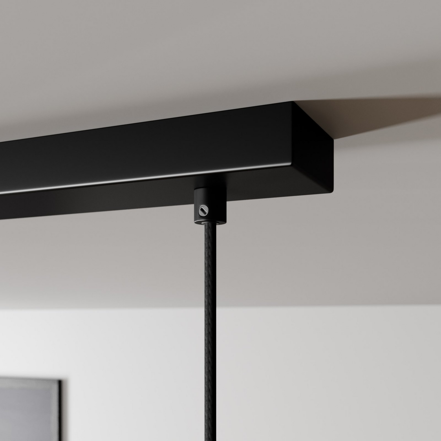 B-flokks Arcchio Tadej hengiljós, hengjandi ljós, lampi, 4 ljós, svart/hvítt 6