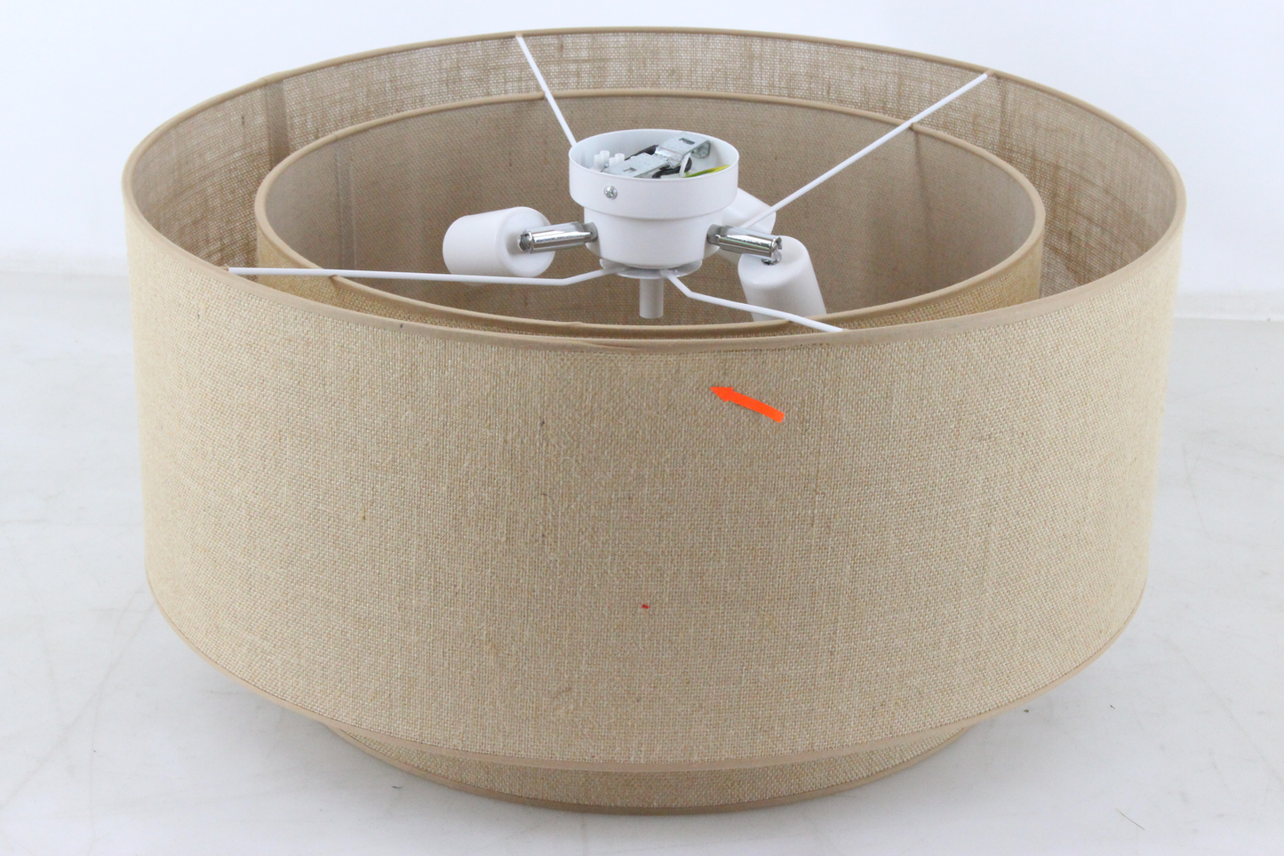 B-flokks Euluna Boho jútu loftljós, loftlampi, loftlampi, ljósastæði, Ø60cm Sjá texta