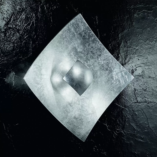 B-flokks Kögl veggljós Quadrangolo silfurlitað 32,5x32,5 cm vegglampi með G9 peru