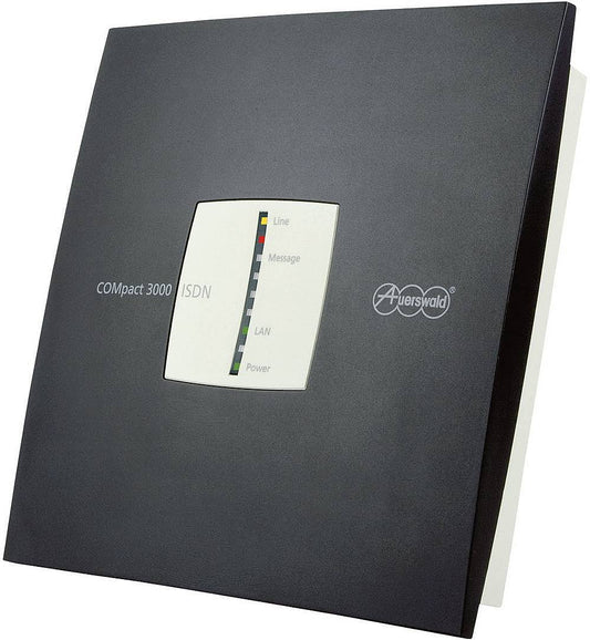 B-lager Auerswald Co Mpact 3000 ISDN símakerfi með 4 hliðrænum viðbótum.