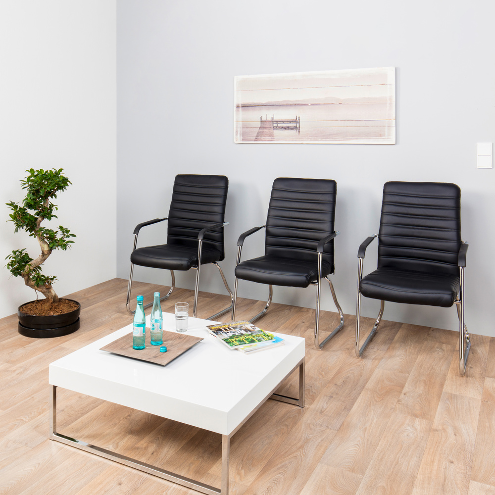 B-stock Hjh Office Steel V Pu conference chair, sled chair, office chair, dining chair