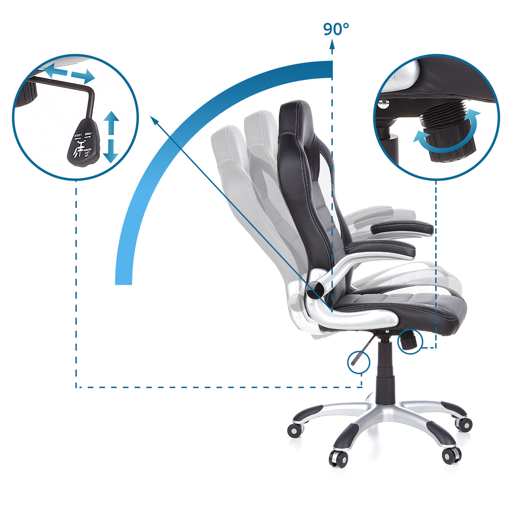 B-stock Hjh Office Gaming Chair Executive Chair Office Chair Seat Office Seat Black Grey