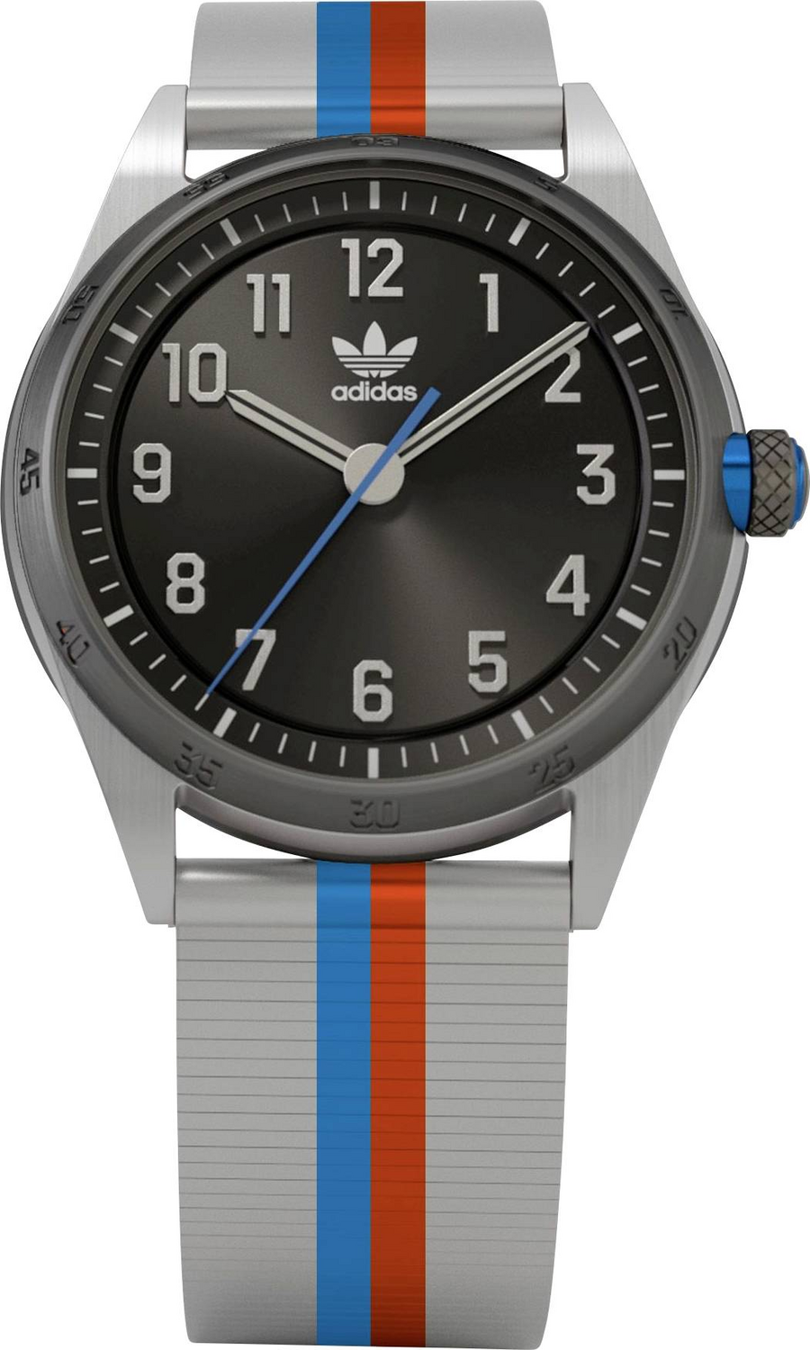 Adidas kvartsúr í B-flokki, Aosy22525 grátt fyrir karla, úr ryðfríu stáli.