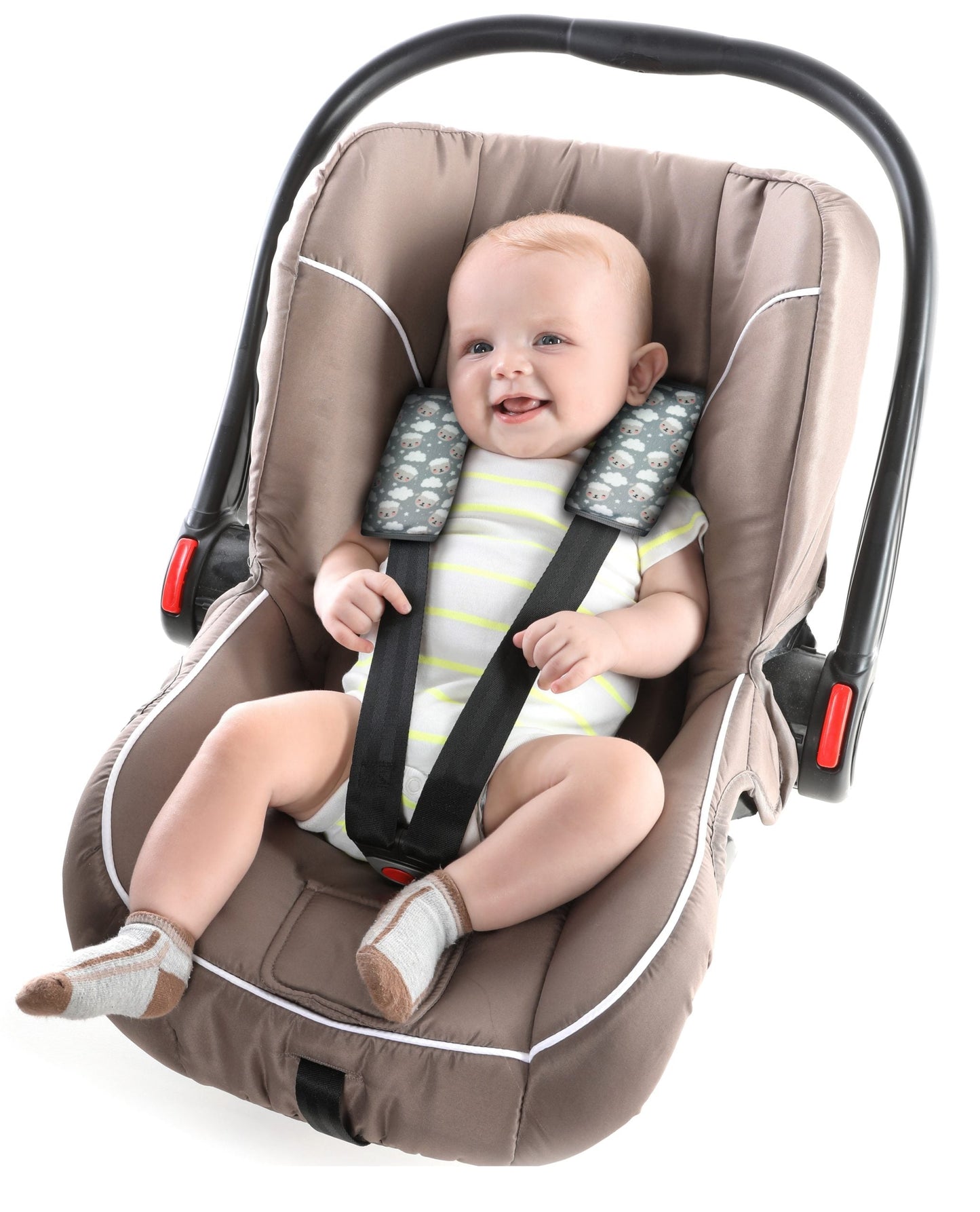 Baby Gurtschutz Schafe mit Wolken