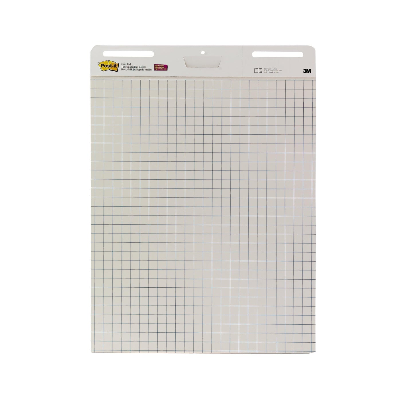 Post-it® Super Sticky selbsthaftendes Meeting Chart/Flipchart für Wand-Montage 566, Weiß, 58,4 cm x 50,8 cm, 20 Blatt/Block, 2 Blöcke/Packung, 100% PEFC, SGSCH-PEFC-COC-110078 + 8 Command™-Streifen/Packung | Packung (1 Stück)