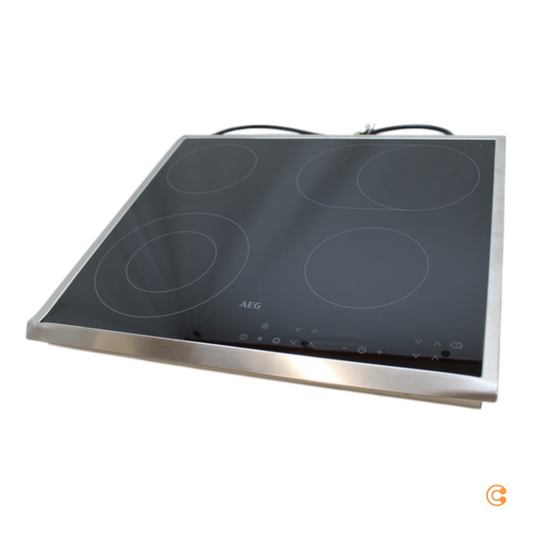 Sjálfbærar helluborðsplötur af gerðinni AEG HK634060 XB, 576 mm breiðar, 4 eldunarsvæði, á lager.