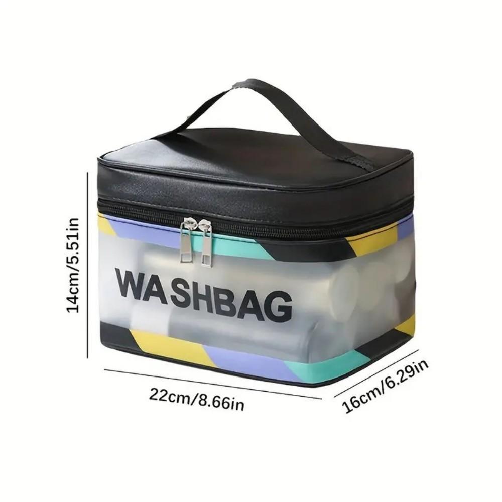 Upgraded Black Simple Bathroom Essential Toiletry Bag Four-piece Set