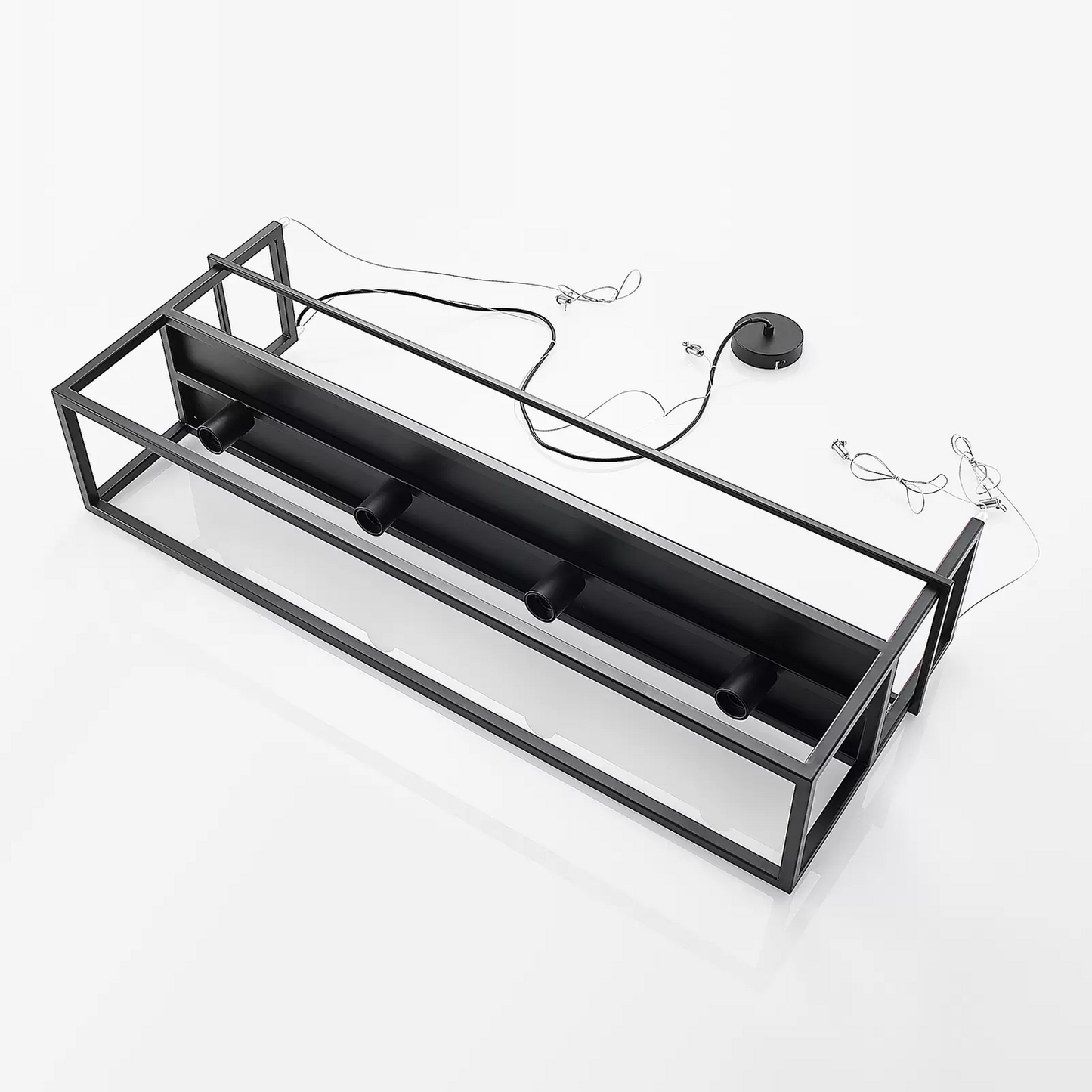 Lindby Grisela hangandi ljós með fjórum perum í lofti, skrautlegt E27 ljós.