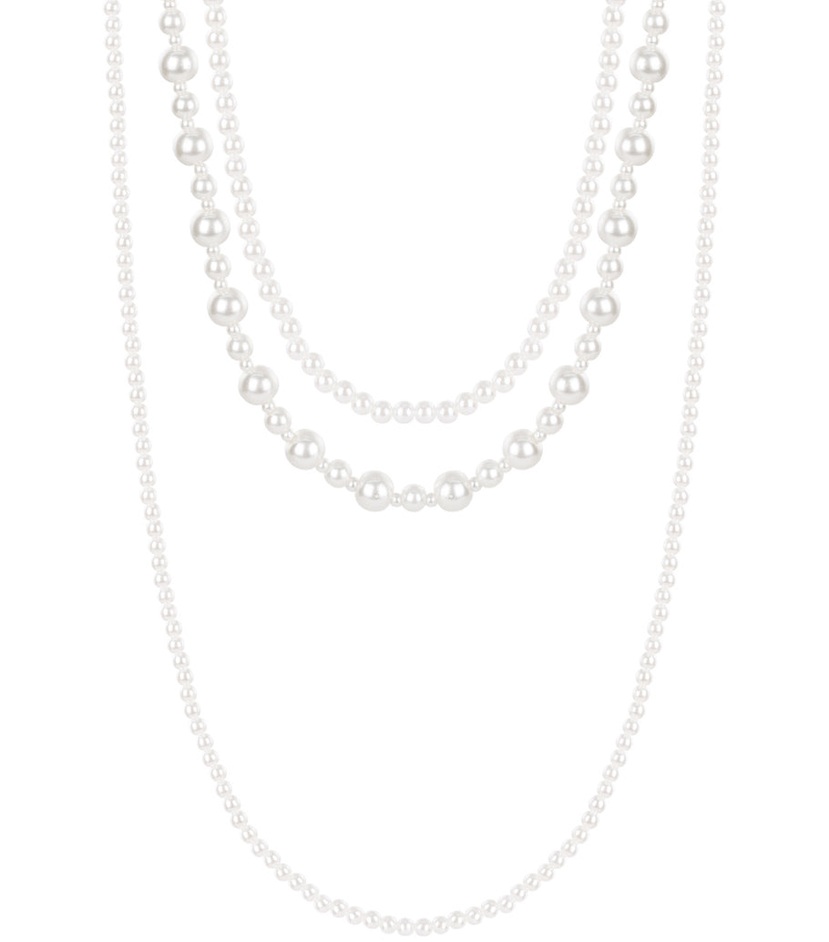 Mehrreihige Halskette mit gemischten Perlen