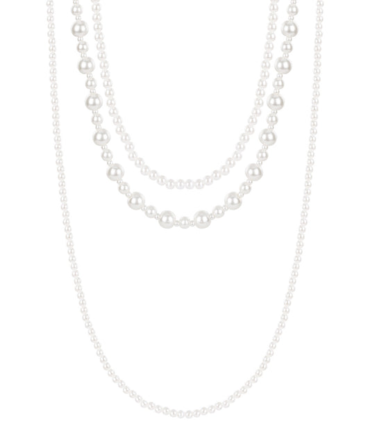 Mehrreihige Halskette mit gemischten Perlen