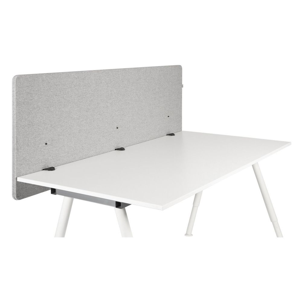 Hljóðeinangrandi skrifborðsskilrúm frá HJH, B-flokks, Flexmiut D, 180 cm, ljósgrátt, 3 stykki