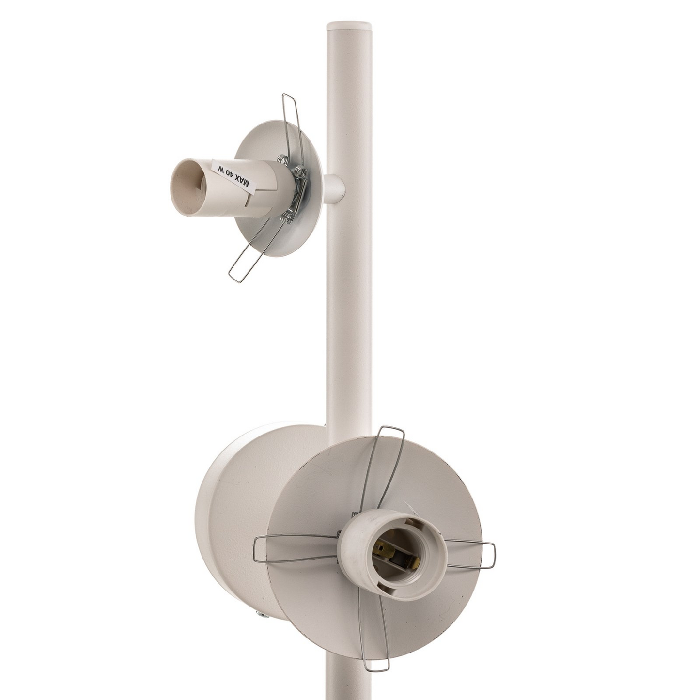 Aldex veggljós í B-flokki, Dione vegglampi, hvítur, málmur, gler, þrír ljósastaurar, E27 E14