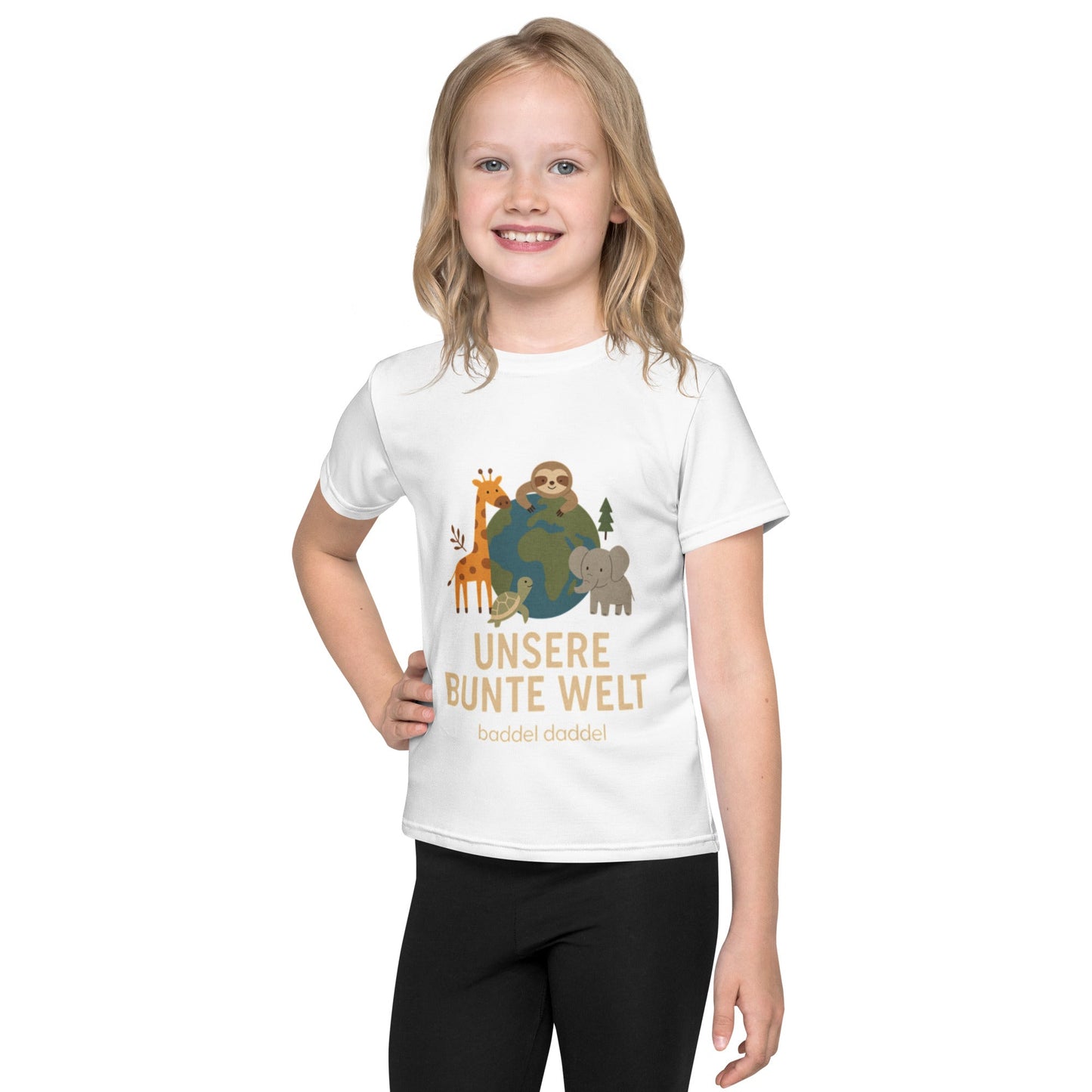 Kinder T-Shirt Unsere bunte Welt – Ein Farbenmeer im Baddeldaddel Design!
