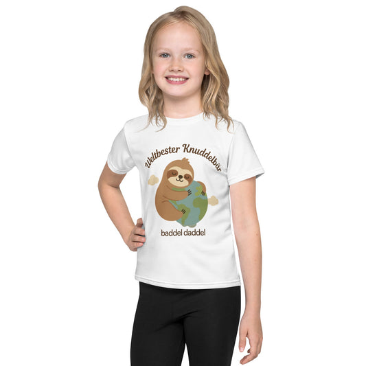 T-Shirt Weltbester Knuddelbär Weiß – Bequem, elastisch & einfach zum Liebhaben!