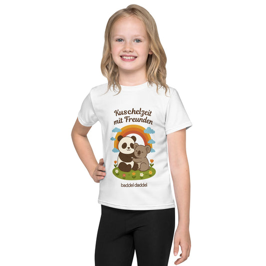 T-Shirt Kuschelzeit mit Freunden Weiß – Panda & Koala als kuschelige Begleiter!