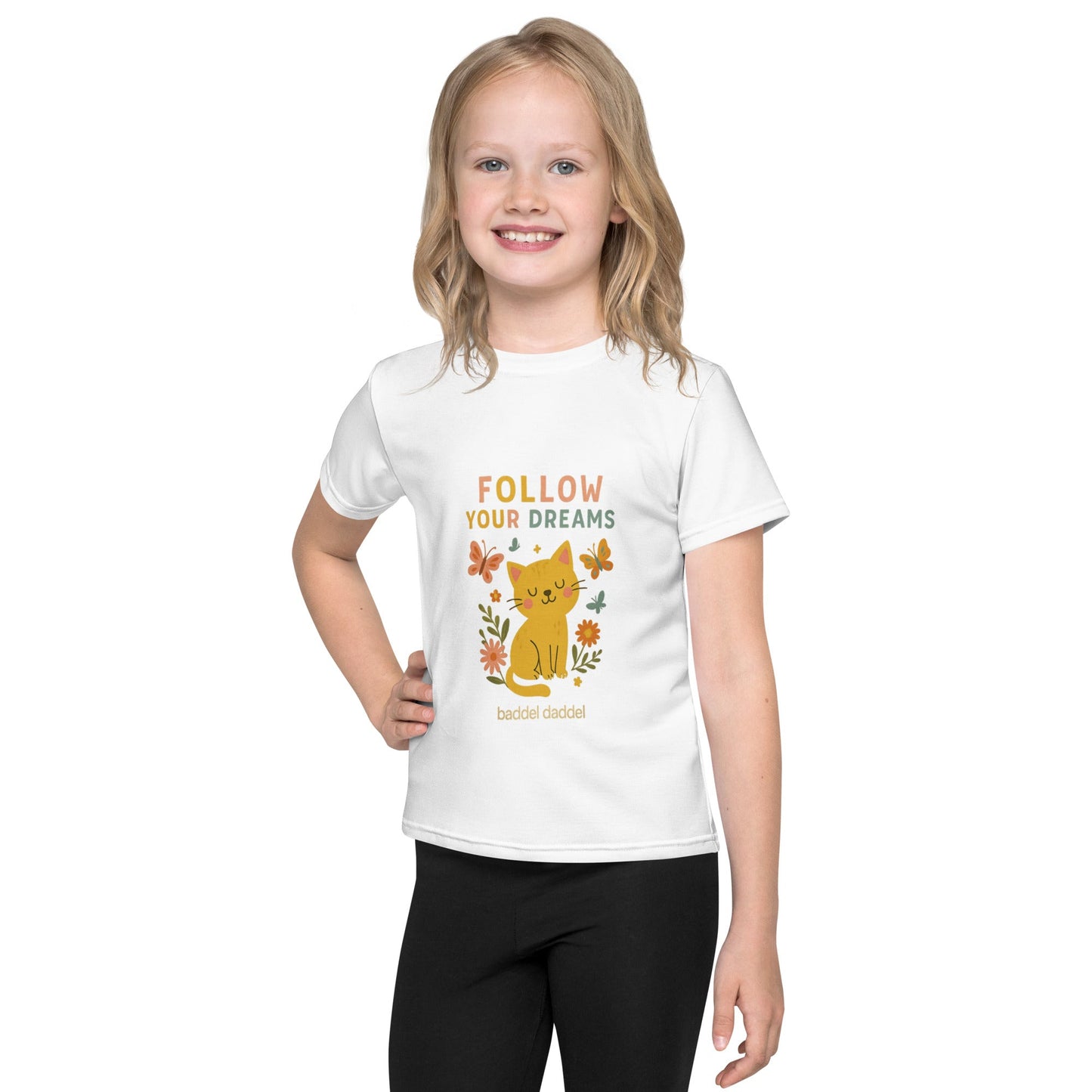 T-Shirt Follow Your Dreams Katze – Traumhafte Inspiration für kleine Entdecker!