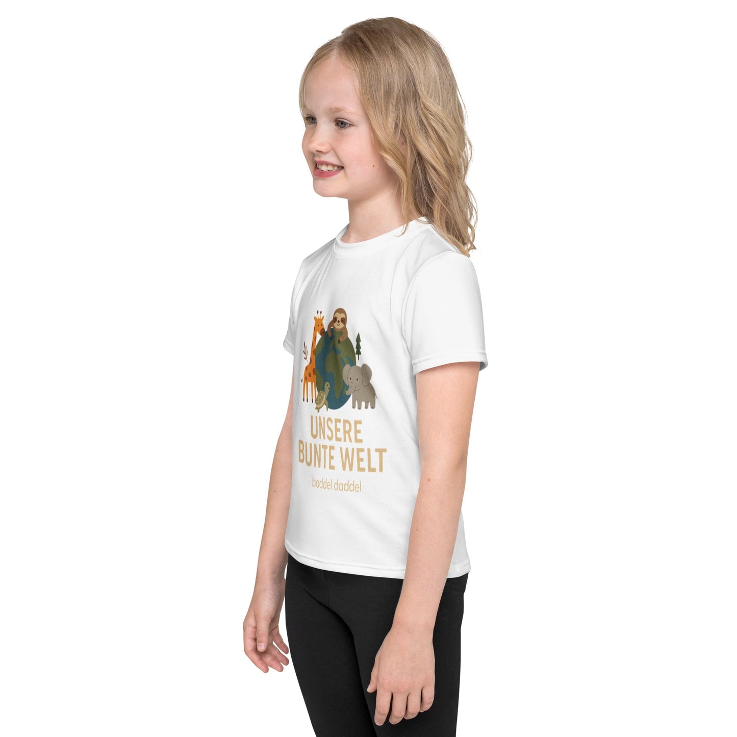 Kinder T-Shirt Unsere bunte Welt – Ein Farbenmeer im Baddeldaddel Design!