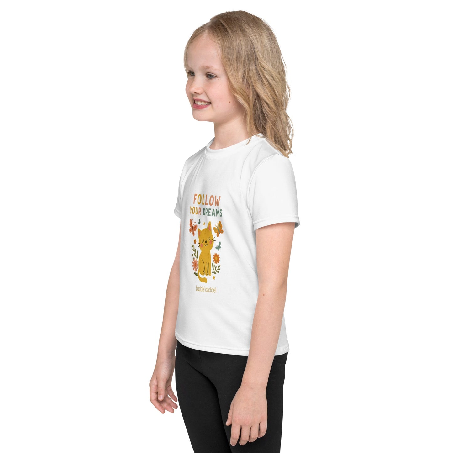 T-Shirt Follow Your Dreams Katze – Traumhafte Inspiration für kleine Entdecker!