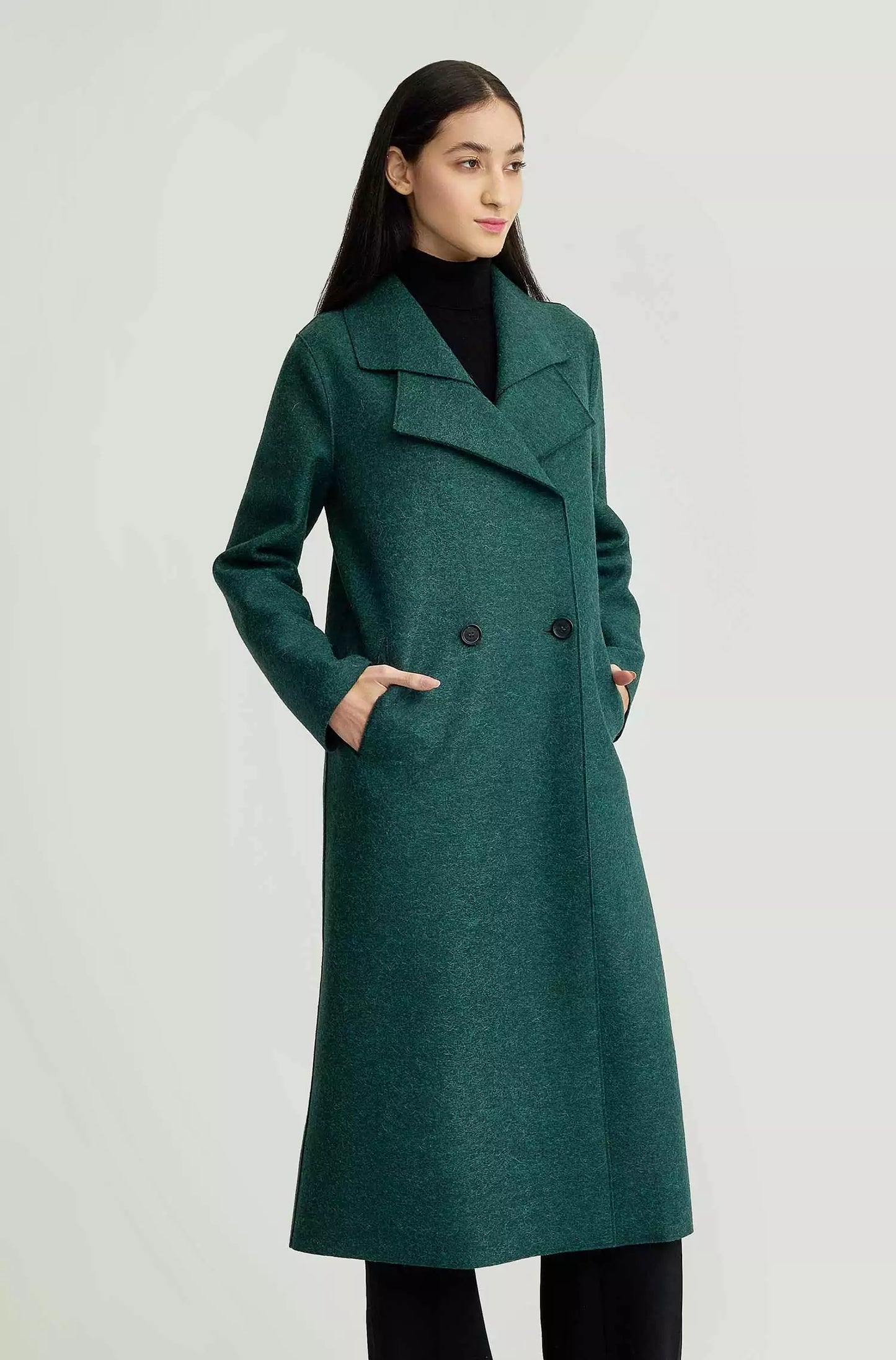 KUNA - Alpaca Coat YAMAY made of Alpaca &amp; Wool – Natural &amp; Elegant