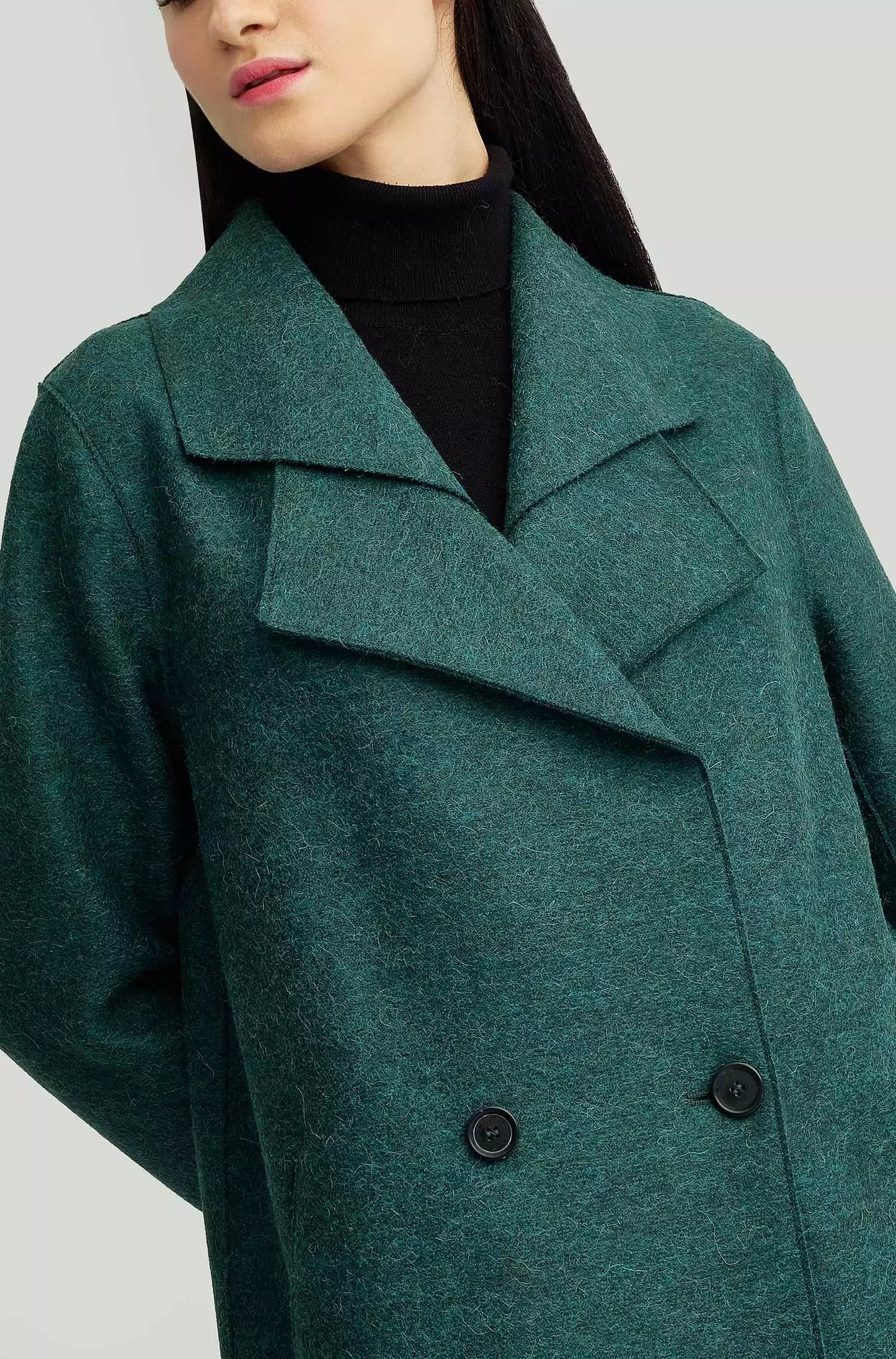 KUNA - Alpaca Coat YAMAY made of Alpaca &amp; Wool – Natural &amp; Elegant