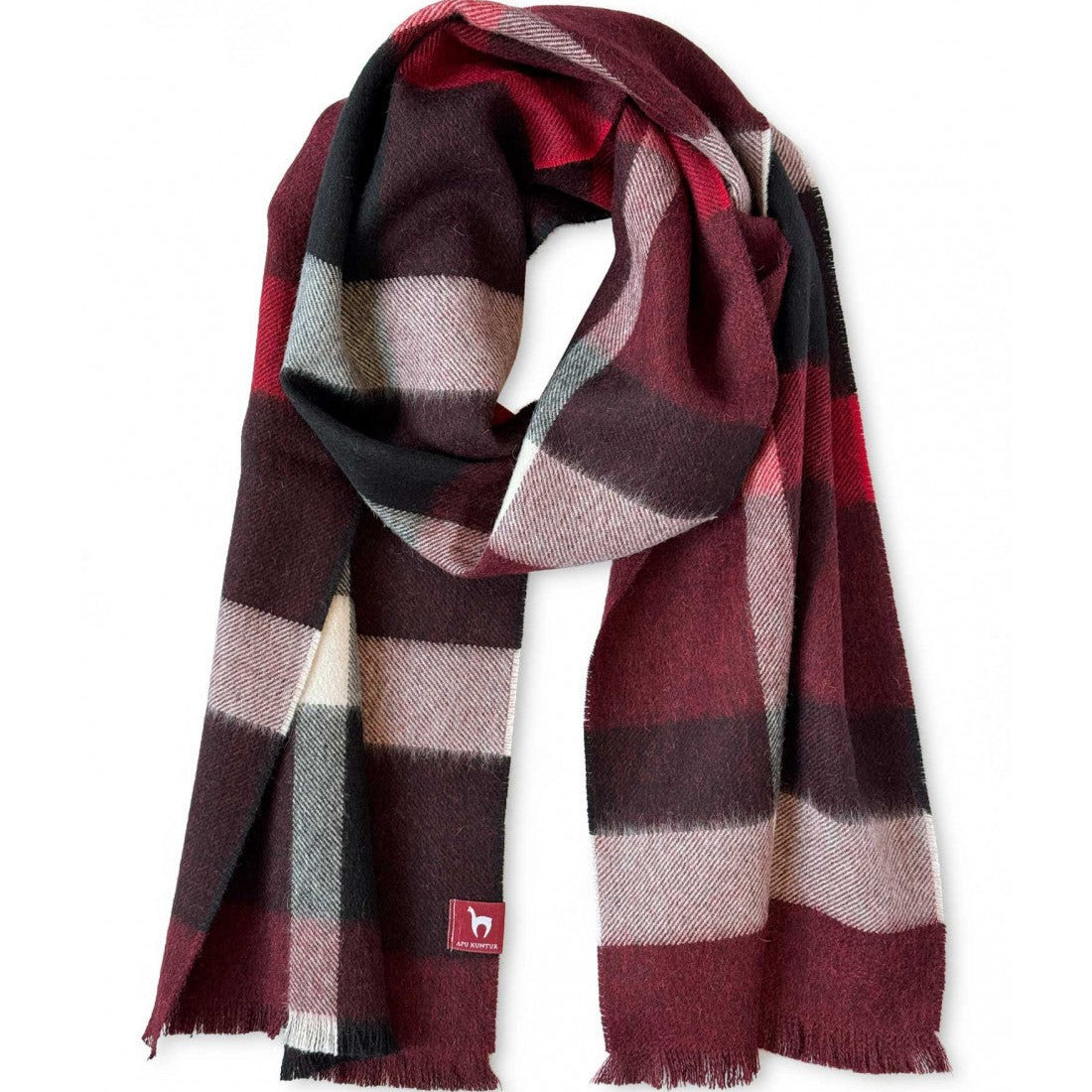 Apu Kuntur - 100% Baby Alpaca - Woven Scarf - Cuadro