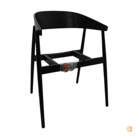 B-flokks Andersen Furniture AC2 stóll, lakkaður eik, svartur, gallaður, án sætis