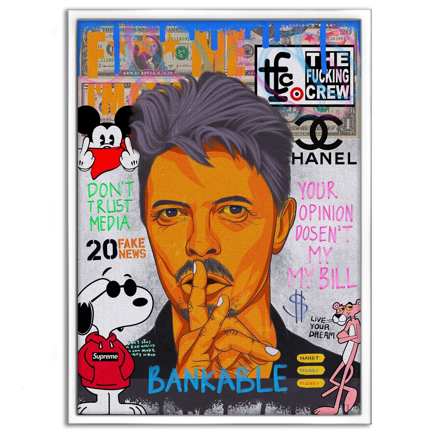 Andy Bowie - Leinwandbild Pop Art