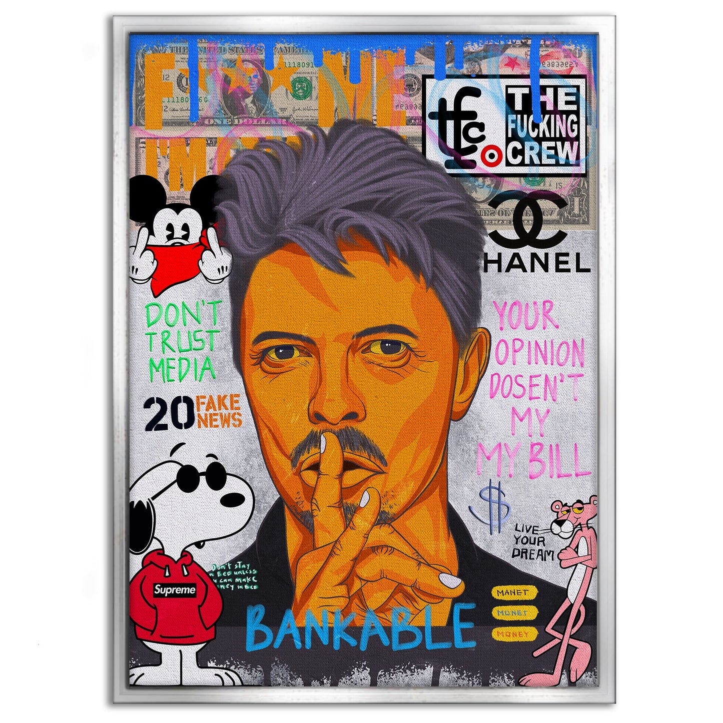 Andy Bowie - Leinwandbild Pop Art