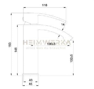 Aqua-Concept "Duo" Waschtischarmatur (Mattschwarz)