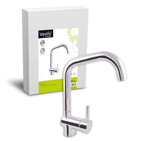 Aqua-Su "Larina" Spültisch-Einhebelmischer (umlegbar, chrom)