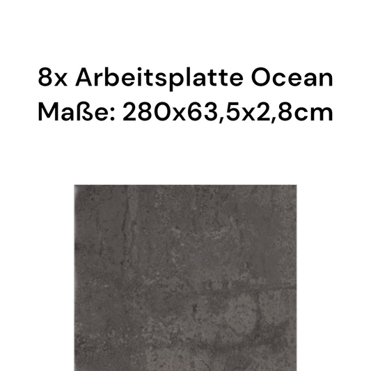 B-Ware Kaindl Ocean K4399 2800x635x28 Mm Küchenarbeitsplatte Arbeitsplatte 8 Stück