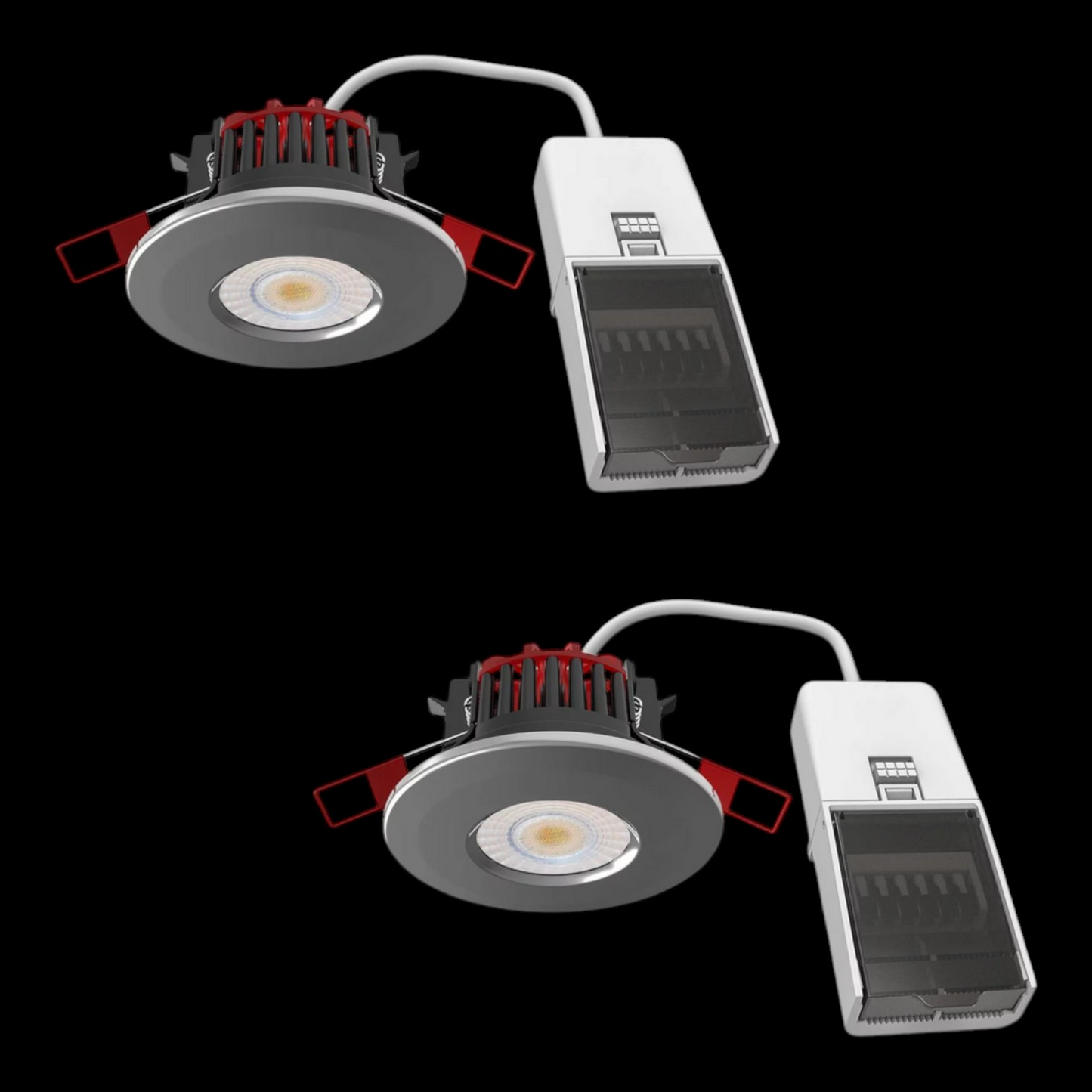 Innfelld ljós Arcchio Elmon LED í B-flokki, innfelldur kastari, LED lampi, svart, IP65, 2 stykki
